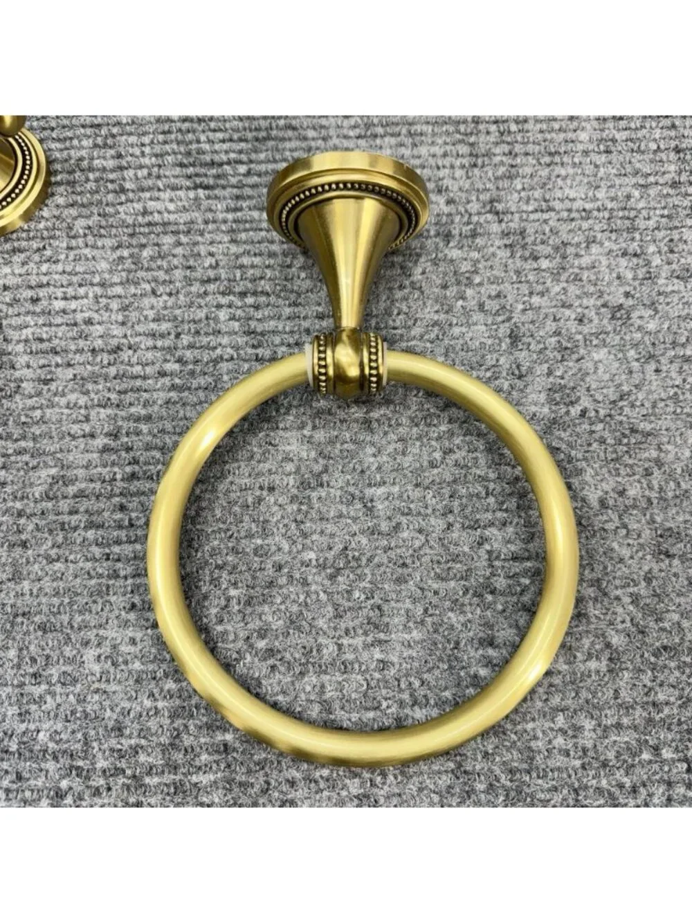 Brass Gold Tone Bath Hardware Set Hand Towel Hook Ring Toilet Paper Holder Lot